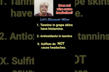 Headaches from Red Wine? @Let's Discover Wine (108c) #wine #redwine #wineheadache #headache #shorts