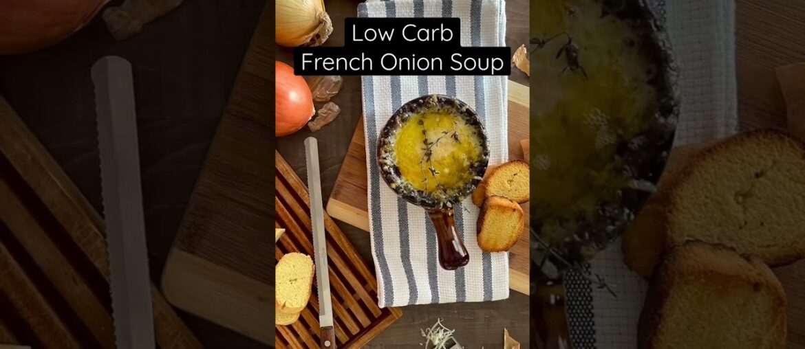 Low Carb French Onion Soup Recipe #lowcarb #frenchonionsoup #soup #soupseason