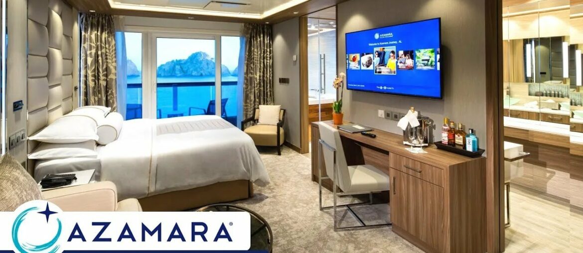 Azamara Pursuit | Club Spa Suite Full Walkthrough Tour & Review 4K | Azamara Club Cruises