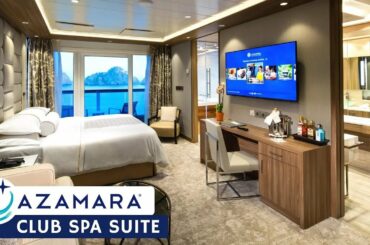 Azamara Pursuit | Club Spa Suite Full Walkthrough Tour & Review 4K | Azamara Club Cruises