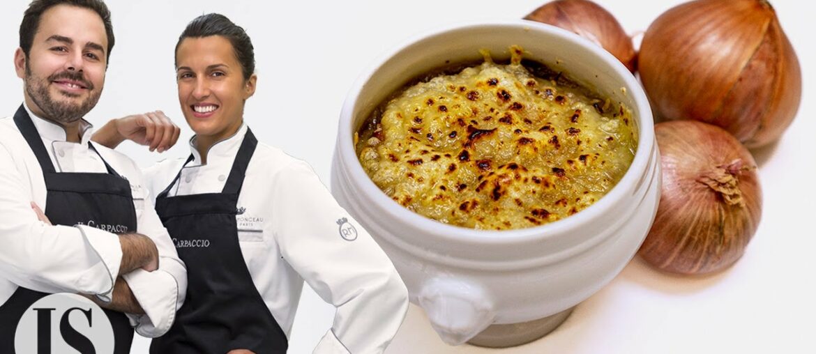 La zuppa di cipolle francese in un ristorante Michelin parigino con gli chef Piras e Del Favero La zuppa di cipolle francese in un ristorante Michelin parigino con gli chef Piras e Del Favero