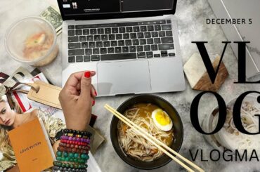 VLOGMAS DAY 5 | LV LUGGAGE TAG | FRENCH BROTHER | CITY TRAFFIC | WINE | CLASSIC PURSES