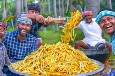 FRENCH FRIES | Crispy French Fried potatoes Recipe Cooking In Village | Finger Chips | Easy Snacks