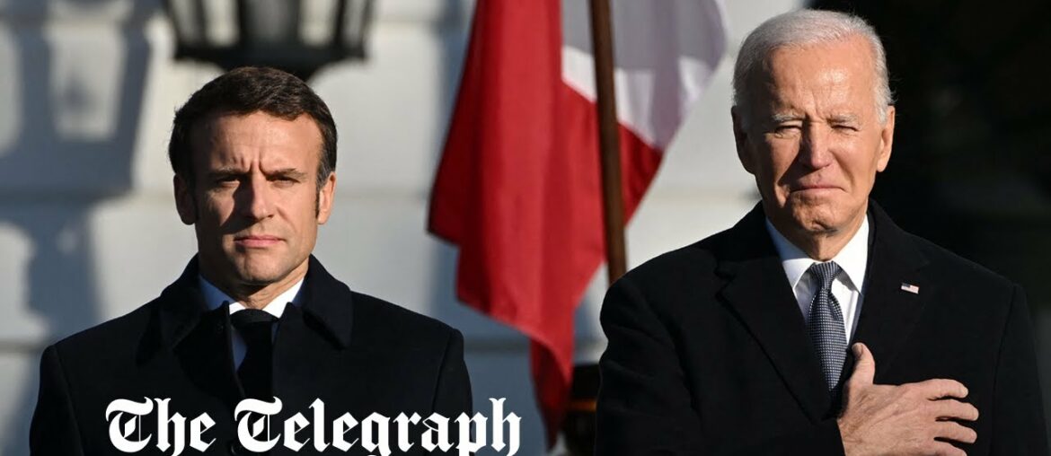 Biden fumbles words during welcome speech for French President Macron