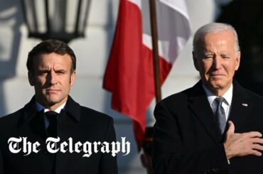 Biden fumbles words during welcome speech for French President Macron