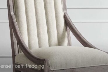 Maison French Vintage Tufted Fabric Dining Armchairs - Set of 2