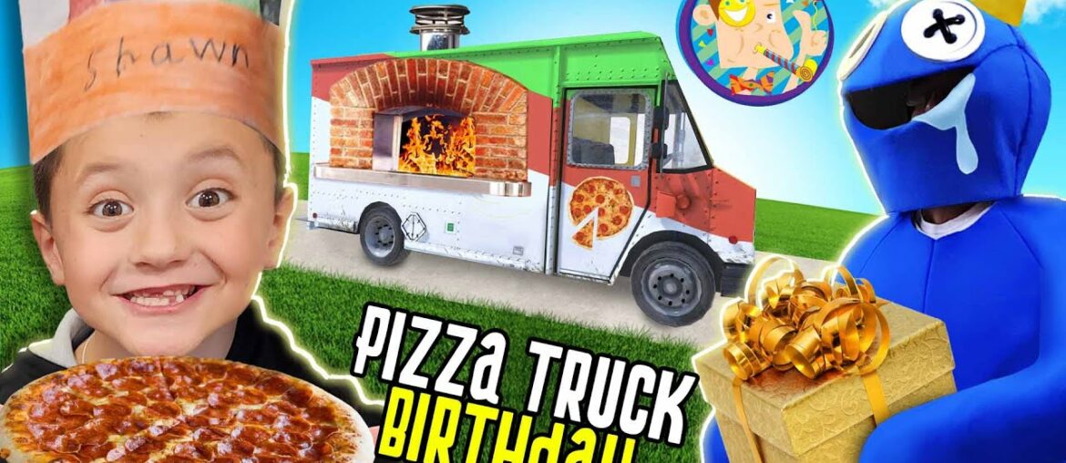 Shawn's Flaming Hot Pizza Truck Birthday + Blue's Huge Surprise Gift (FV Family Vlog)