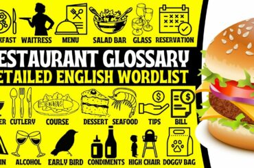 Restaurant Glossary in English | Detailed Wordlist | Over 100 Terms in English | USA & UK English