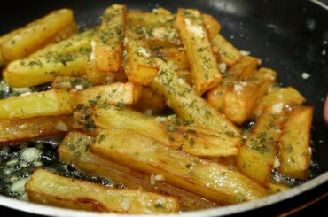 Crispy French fries with Garlic Butter | Potato Recipes