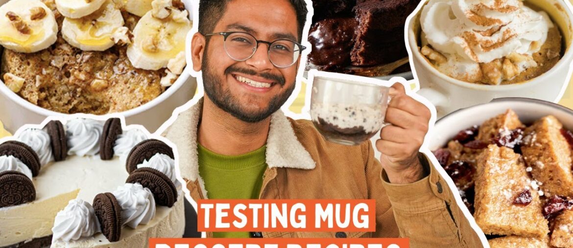 TESTING *VIRAL* MUG DESSERT RECIPES | CHOCO LAVA CAKE, OREO CHEESECAKE, FRENCH TOAST IN MUG