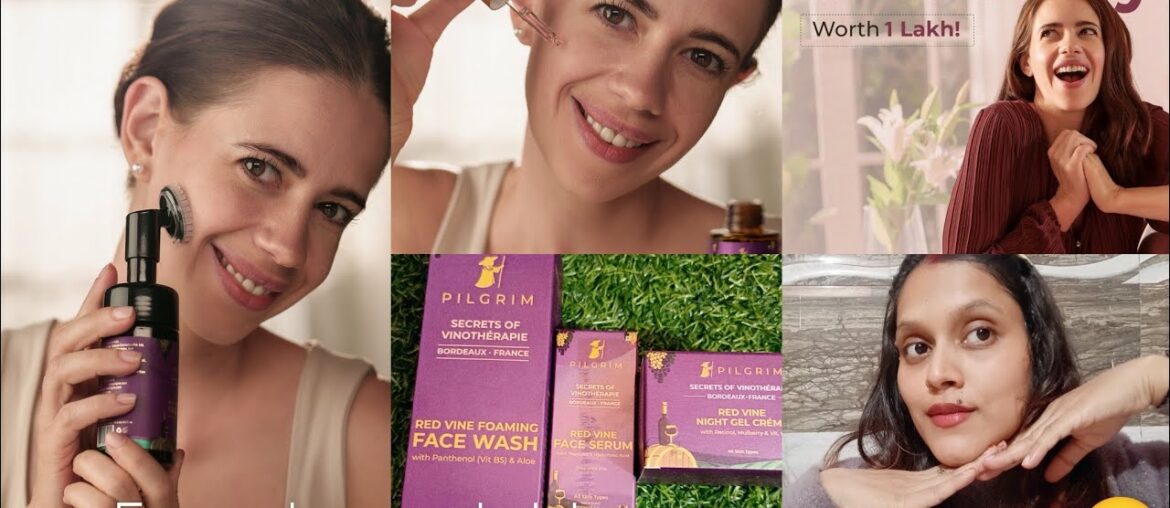 I Tried French model ft. kalki koechlin's skincare routine with Pilgrim Red Wine range @Ddayal I Tried French model ft. kalki koechlin's skincare routine with Pilgrim Red Wine range @Ddayal