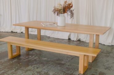 Amitie Indoor Dining Table - Handmade French Oak Table, Australian Designed & Made