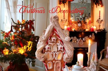 DECORATING THE CHRISTMAS  TREE-THE MANTEL- FRENCH APARTMENT