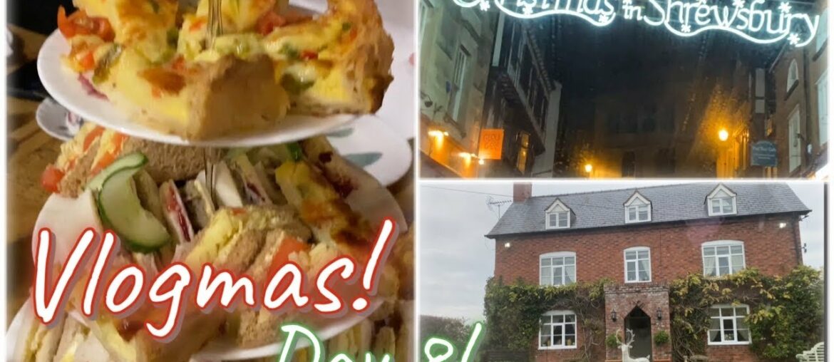 FESTIVE AFTERNOON TEA! CHRISTMAS LIGHTS DRIVE! & ADVENTS! VLOGMAS U.K 2022! DAY 8!