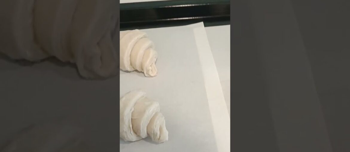 Croissants freshly baked. French recipe