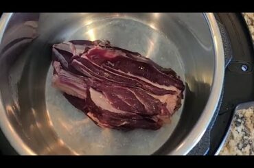 Delicious yummy bone in deer Shank! French onion soup. #Shorts