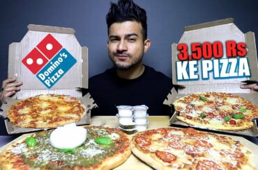 DOMINO'S NEW MENU 3,500 Rs KE PIZZA, BURRATA PESTO, CHICKEN PEPPERONI PIZZA, THE 5 CHEESE PIZZA etc.