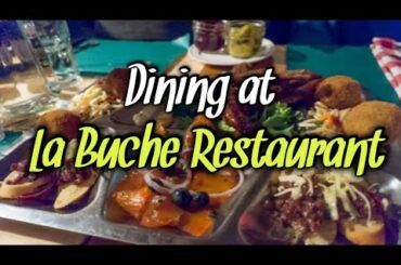 Dining at La Buche Restaurant, Old Quebec City, Canada