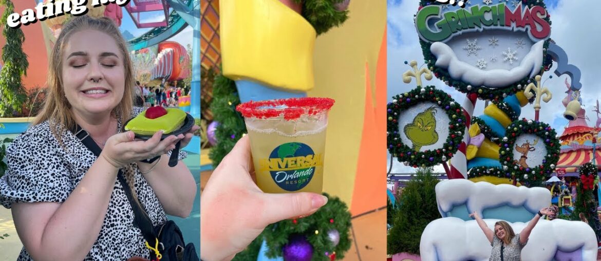 celebrating grinchmas at universal studios orlando!! | holiday food, grinch show + christmas parade celebrating grinchmas at universal studios orlando!! | holiday food, grinch show + christmas parade