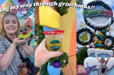 celebrating grinchmas at universal studios orlando!! | holiday food, grinch show + christmas parade