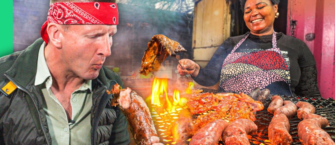 South Africa Street Food in Johannesburg!! Braai, Bread and Beef Head!! South Africa Street Food in Johannesburg!! Braai, Bread and Beef Head!!