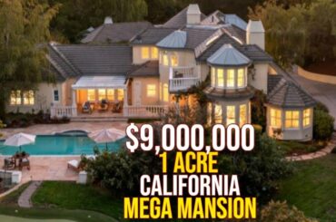 Inside $9,000,000 California 1 Acre Mega Mansion
