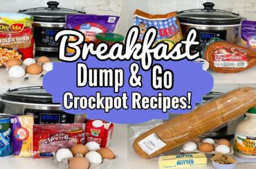5 DUMP & GO CROCKPOT BREAKFAST IDEAS! | The EASIEST Slow Cooker Breakfast Recipes! | Julia Pacheco
