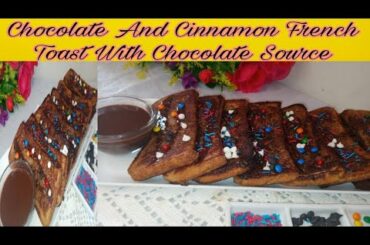 Chocolate And Cinnamon French Toast With Chocolate Dip  Urdu Hindi Recipe By Syeda Aatkas kitchen