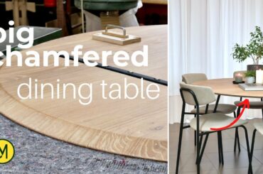 Modern ROUND DINING TABLE with a Chamfer Jig | woodworking