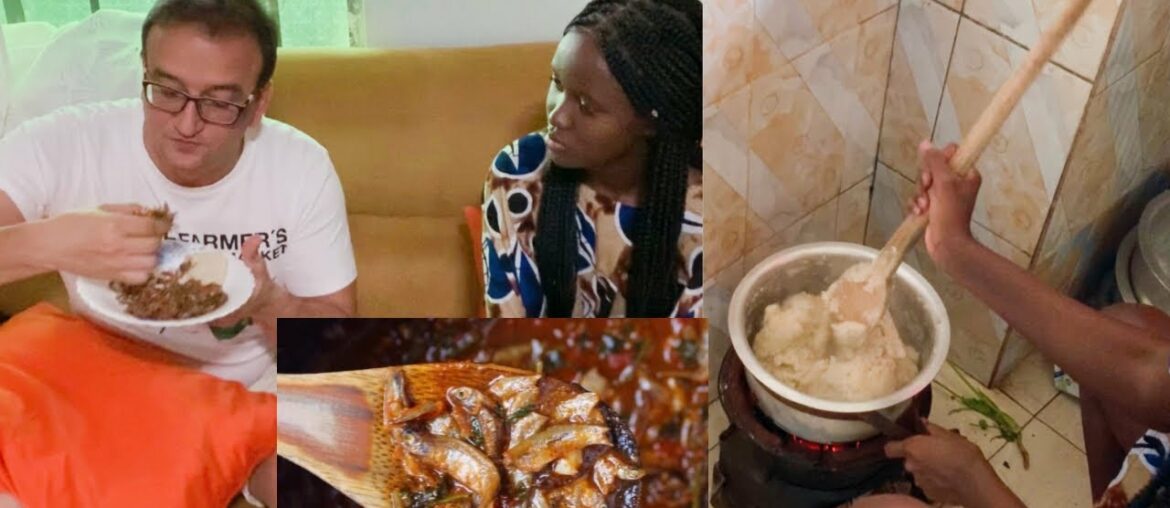 HUSBAND TRIES TRADITIONAL AFRICAN FOOD (omena) IN THE VILLAGE! HUSBAND TRIES TRADITIONAL AFRICAN FOOD (omena) IN THE VILLAGE!