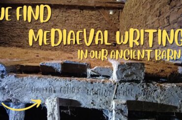 We find Mediaeval writing in our ancient barn #frenchfarmhouse  #homesteading #farmhouse