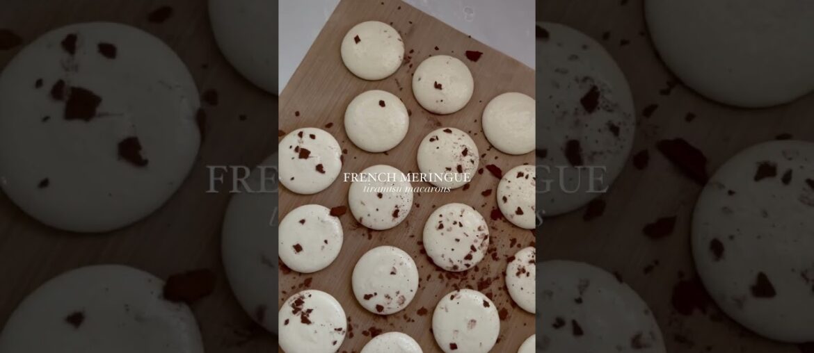 French meringue macarons / tiramisu macaron filling #food #shorts #viral #macaron #recipe