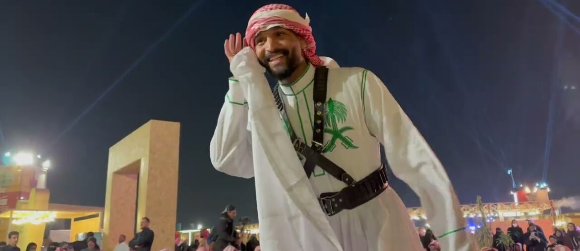 Enjoying the Music & Vibes of "Traditional Saudi Dance". Saudi Feast Food Festival, Riyadh 2022