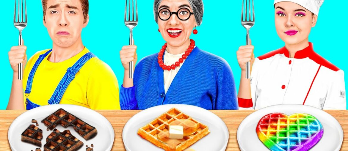 Me vs Grandma Cooking Challenge | Easy Secret Hacks and Gadgets by HAHANOM Challenge