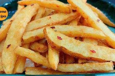 French Fries :: Garlic Flavored Crispy French Fried Potatoes Recipe :: Finger Chips