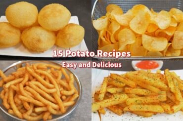 15 Amazing Potato Recipes ! Easy and Delicious ! Crispy French Fries , Potato Chips , Potato Snack