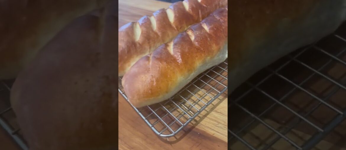French Bread straight out of the oven cooling down. Looks like I’ll be making Po Boys. #tooeasy