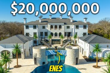 Touring Crazy Texas Mega Mansion (trampoline room, bowling alley, basketball court and more!)