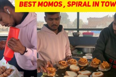 Best Momos | Spiral Roll | French Fries Burger in Town | Best Street Food in #ludhiana #vlog #food