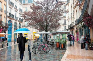 I walked the pretty French streets alone in the rain | ASMR Rain sounds for sleeping