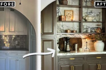 COFFEE BAR MAKEOVER *Full Marble Install & THE KITCHEN TILE ARRIVED!*