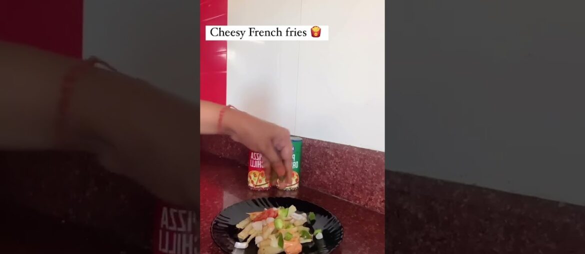 Let’s make cheesy French fries | tea time snack recipes | wait for the end | foodgramss #shorts