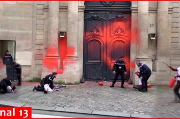Climate activists attack French prime minister’s office with paint