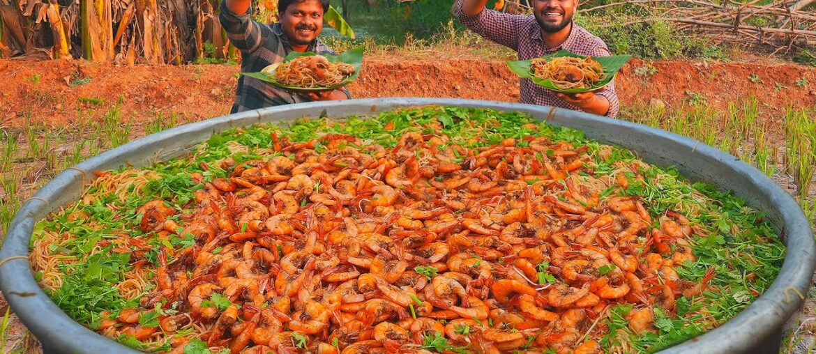 Spicy Shrimp Noodles Recipe | King Prawns Noodles Recipe | Grandpa Kitchen