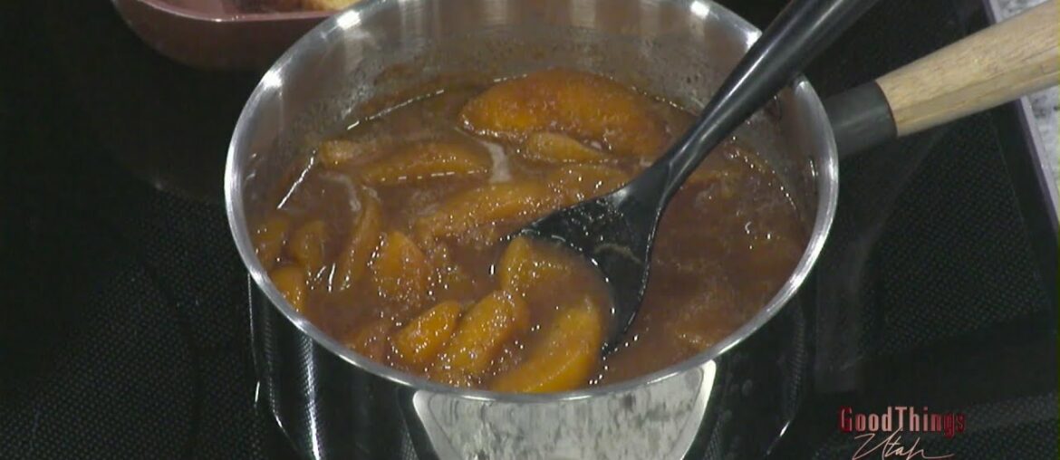 Sprig up your french toast with peach and thyme