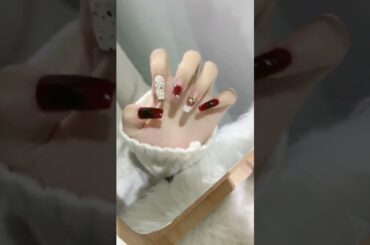 Wine red with French nail style makes difference | VK