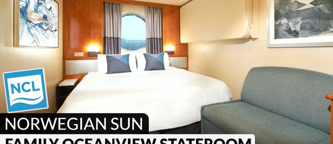 Norwegian Sun | Family Oceanview Stateroom Tour & Review 4K | Category O4, O5 Norwegian Sun | Family Oceanview Stateroom Tour & Review 4K | Category O4, O5