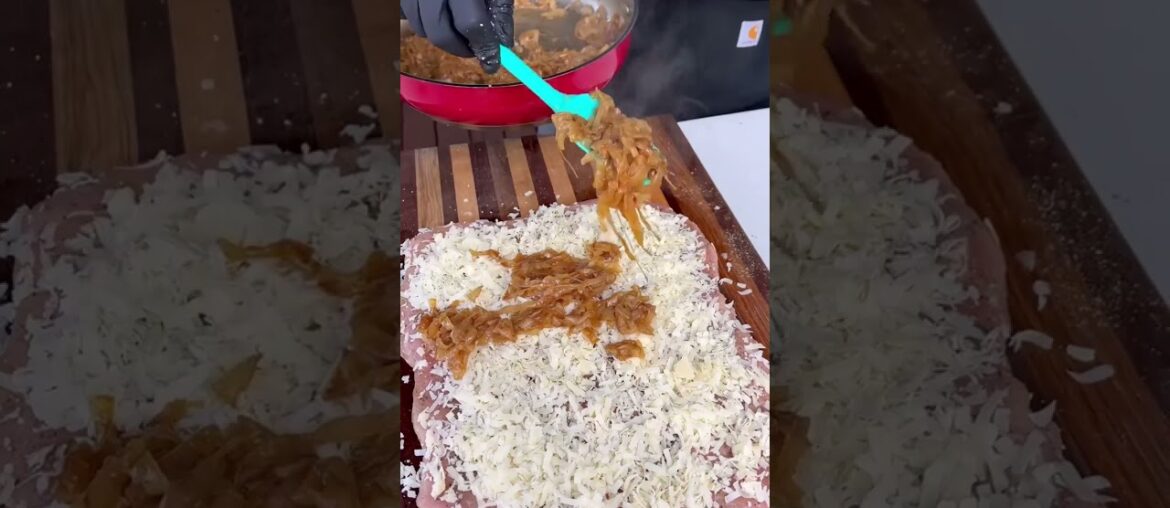 French Onion Stuffed Pork Loin #shorts
