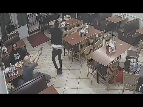 Raw video: Customer at taqueria shoots robber as he was leaving Raw video: Customer at taqueria shoots robber as he was leaving