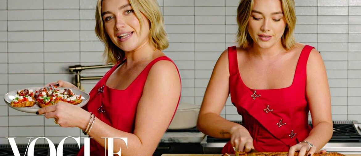 Florence Pugh Cooks Garlic Crostini | Vogue Florence Pugh Cooks Garlic Crostini | Vogue